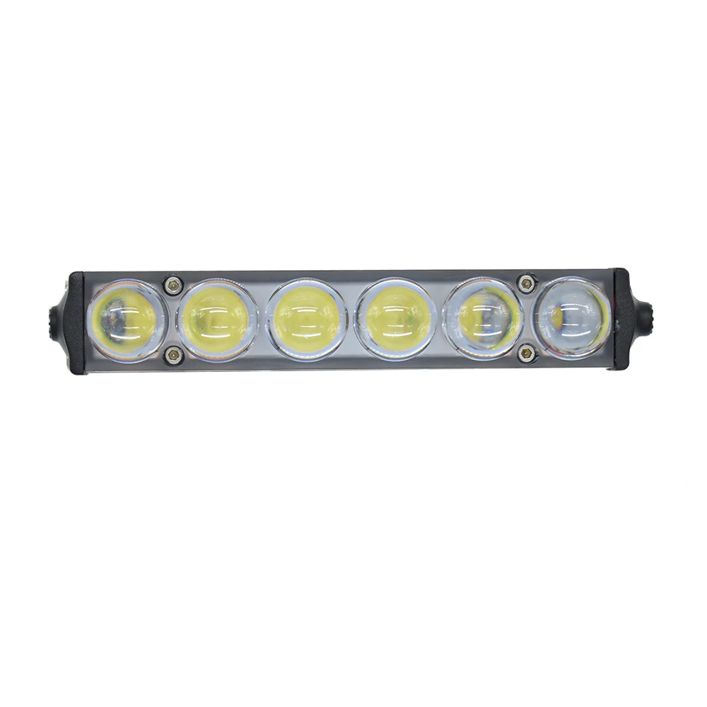 Barre lumineuse Led ultramince à une rangée, pour SUV tout-terrain, camion, remorque, Train, 7 pouces, 30W, 20 pouces, 90W, 12V, 6000K, 1 pièce