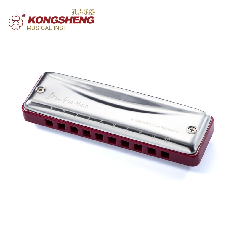 Imagem -03 - Kongsheng Benders Harp Diatonic 10-hole Plastic Comb Vermelho para Iniciantes