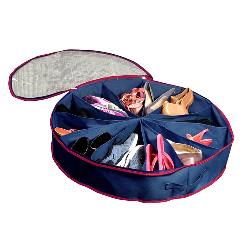 

2018 Hot High Quality 12 Grid Shoebox Folding Transparent Organizer Holder Non-Woven Fabric Home Shoes Underwear Bra Storage