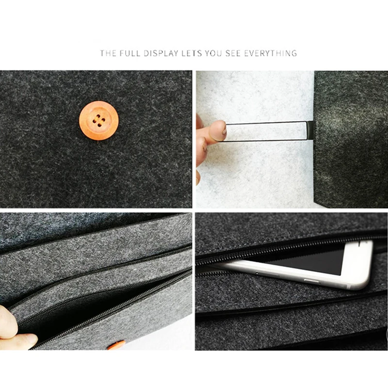 Bussiness macio Wool Felt Sleeve Case Bag Para Apple Macbook Air Pro Retina 13 14 15 15.6 Laptop Para Mac livro 11 '''' Tablet Saco 12