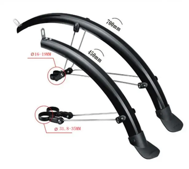 26 Inch Mountain Bike Fender Plastic Fender Front / Rear Mudguard Bicycle Accessories