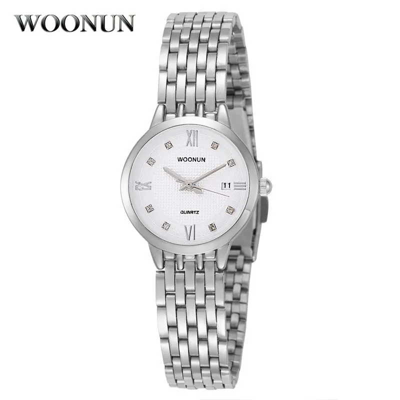 

hodinky 2020 Women Watches Rhinestone Watch White Dial Silver Steel Band Quartz Wrist Watches For Women Relogio Feminino