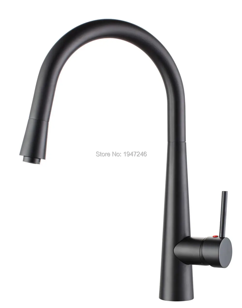

High Arch Solid Brass Single Handle Single Hole Brushed Nickel Matte Black Pull Out Pull Down Sprayer Spring Kitchen Sink Faucet
