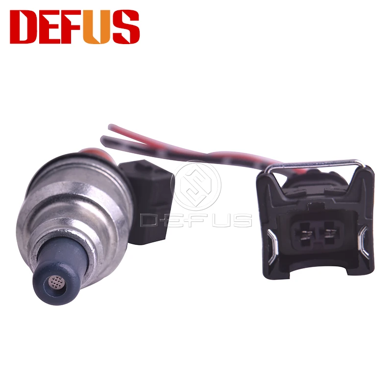 DEFUS 4x 550cc Fuel Injector Nozzle Bico For OBD0 OBD1 Honda B D H JDM VTEC EV1 Style 47lb With EV1 Plugs Free Clips