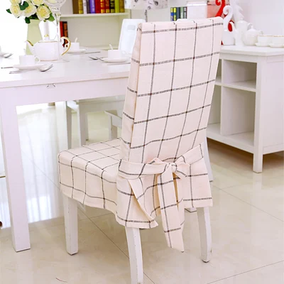 High quality dining chair cover  upscale minimalist style thick cotton linen chair cover chair coverings