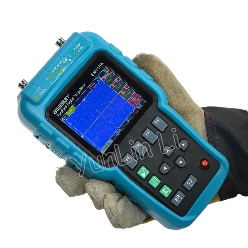 200MSa/S Professional Portable Digital Oscilloscope + Multimeter + Signal Generator USB Color LCD Display EM115A