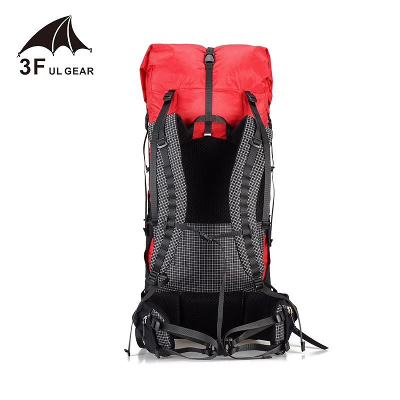 Mochila de escalada XPAC grande 3F UL GEAR 55L, bolsa ligera y duradera para viajes, acampada y senderismo