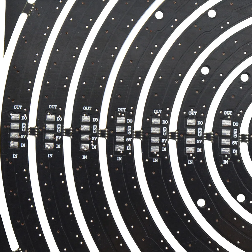 شريط إضاءة ليد مزخرف ، حلقة SK6812 ، 1 ، 8 ، 12 ، 16 ، 24 ، 32 ، 40 ، 48 ، 60 ، 93 ، بت ، SK6812 ، RGBW ، RGBW ، من من من من ؟ ؟-K ، DC5V