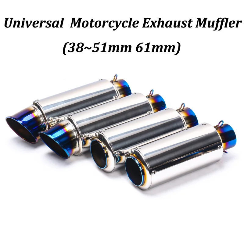 

Frie Torch 38~51MM 61MM Motorcycle Exhaust Muffler Modified For R6 YZF-R6 CBF190R Ninja 650 ER6N Z650 ER6F