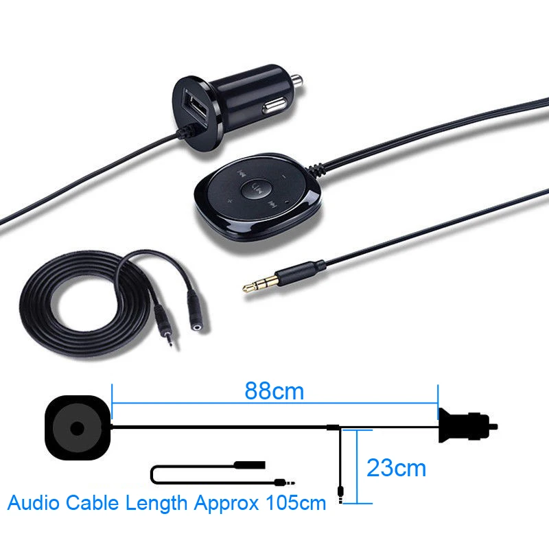 Kit receptor automotivo vorlo aux, bluetooth, 3.5mm, sem fio, adaptador para alto-falante automotivo com microfone, receptor de música estéreo