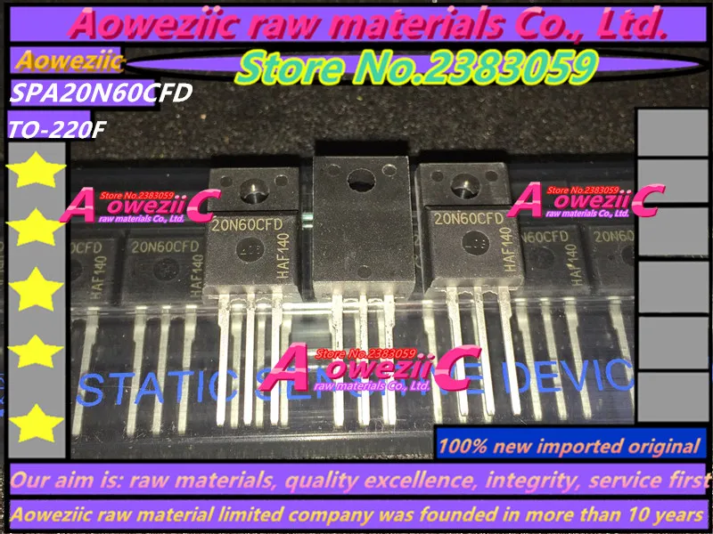 Aoweziic  100% new imported original  SPA20N60CFD  20N60CFD TO-220F MOS FET 20A 600V