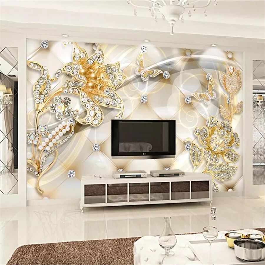 

beibehang Custom wallpaper 3D photo murals European interior noble jewelry wall decorative painting wallpaper 3d papel de parede