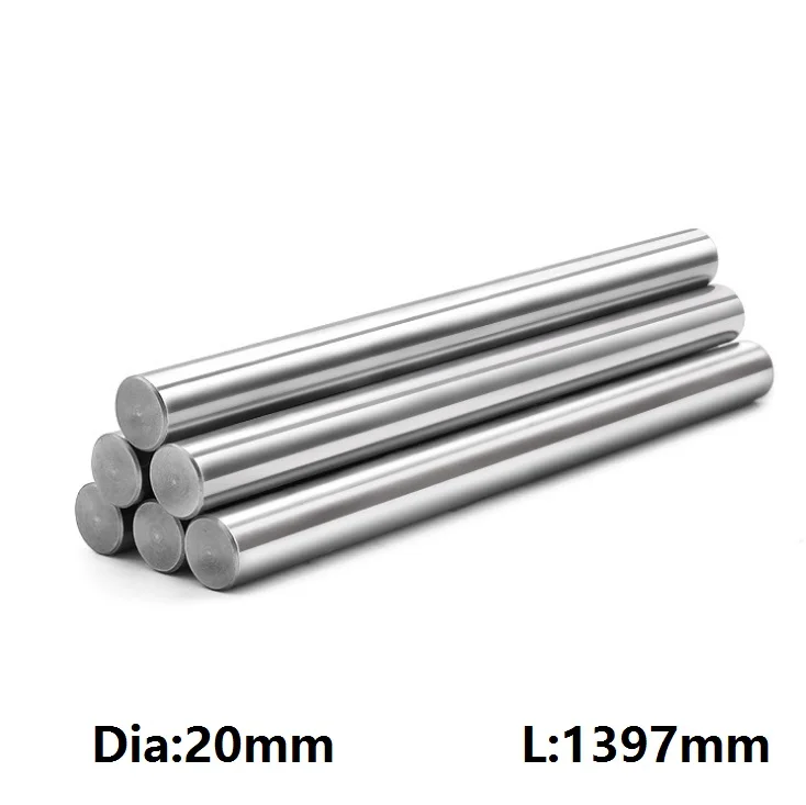 

5pcs/lot 20mm linear shaft -L 1397mm 55" inch 20x1397mm chromed plated hardened shaft steel rod bar for CNC router