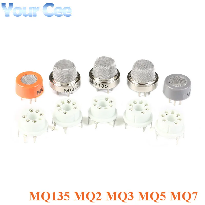 MQ Series Sensors MQ-135 MQ-2 MQ-3 MQ-5 MQ-7 Detecting Gas Smoke Sensor With MQ Socket Base MQ135 MQ2 MQ3 MQ5 MQ7