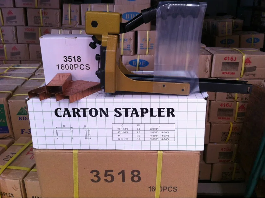 Manual Carton Closing Stapler Top Carton Stapler Gun for 35 series