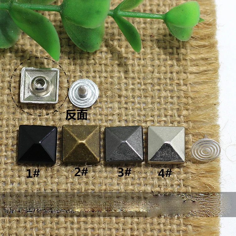 black bronze silver color square decorative clothes rivet leather craft jeans shoes bags spike and studs 100sets/lot