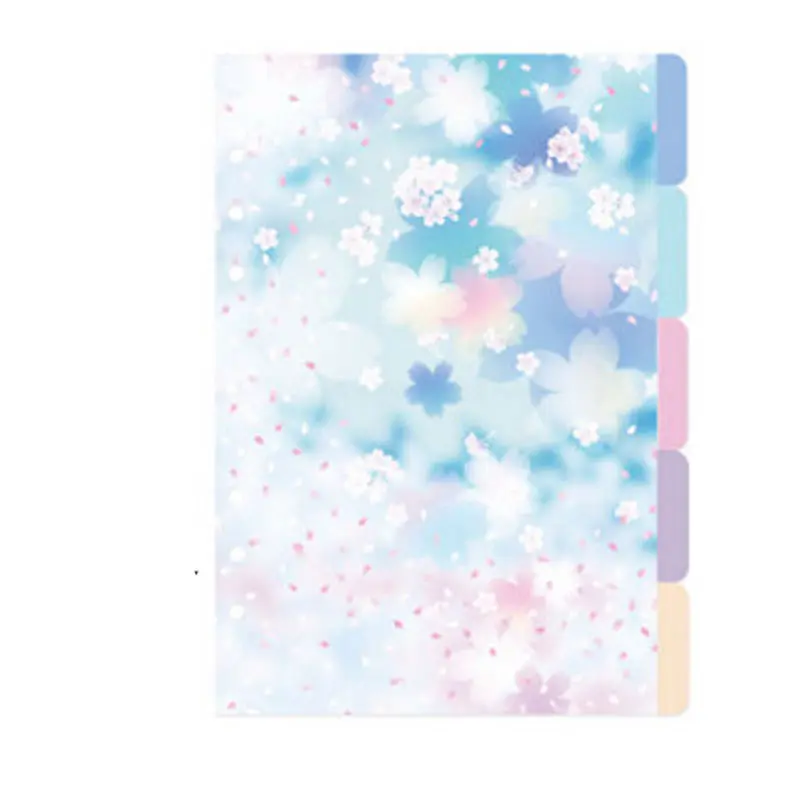 Dokibook A5 A6 Peggy Spiral Notebook Loose Leaf  Separator Pages Flowers 5 sheets Separate Match filofax Kikkik