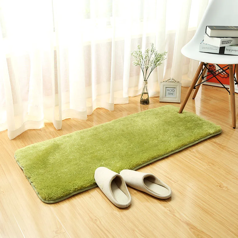 Absorbent Bathroom Mat Soft Shaggy Living Room Floor Carpet Area Rug Plush Bedside Foot Pad Bedroom Doormat 40*60/50*80/50*120cm