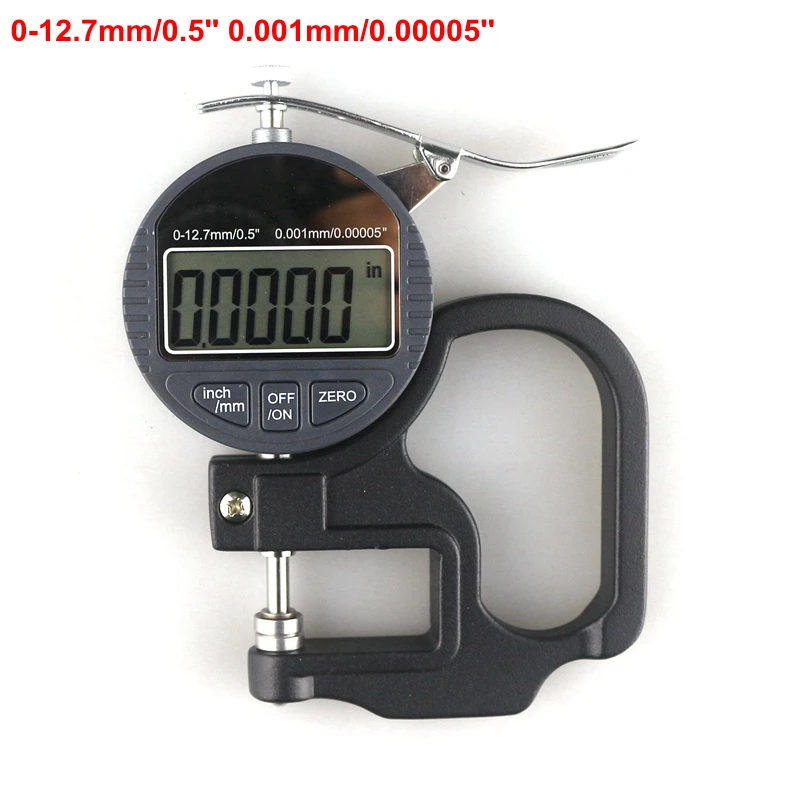 0-12.7mm Electronic Micrometer 0.001mm Thickness Tester Gauge Digital Depth Micrometer Dial Indicator