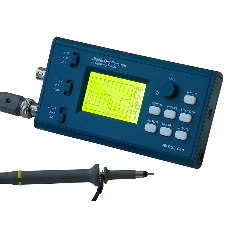 DIY Oscilloscope Kit 3MHz bandwidth 20MSa/s Oscilloscope LCD Digital Frequency Meter Professional BNC Probe USB Interface