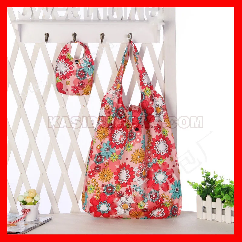 

(100 pcs/lot) wholesale waterproof nylon reusable shopping bag women