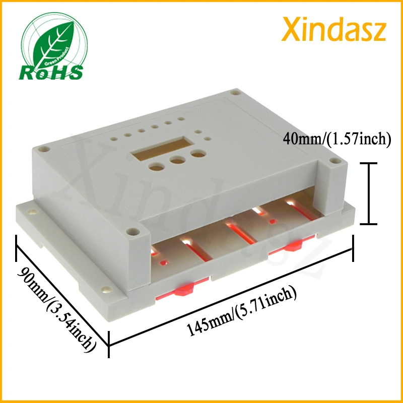 

2pcs/lot ABS plastic project box din rail enclosure 145*90*40mm