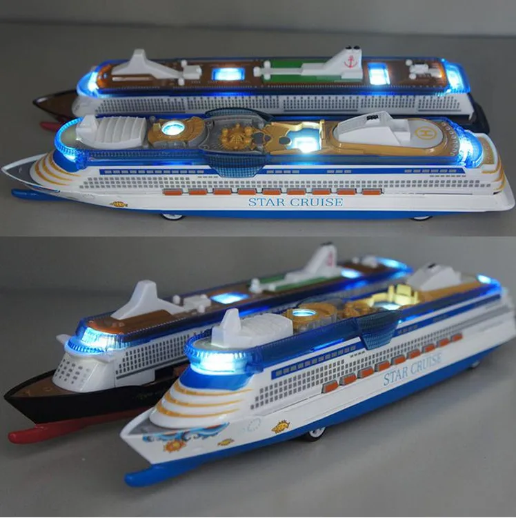 High simulation large luxury cruise ship,1: 600 alloy pull back ship model,metal diecasts,music flash toy model, free shipping