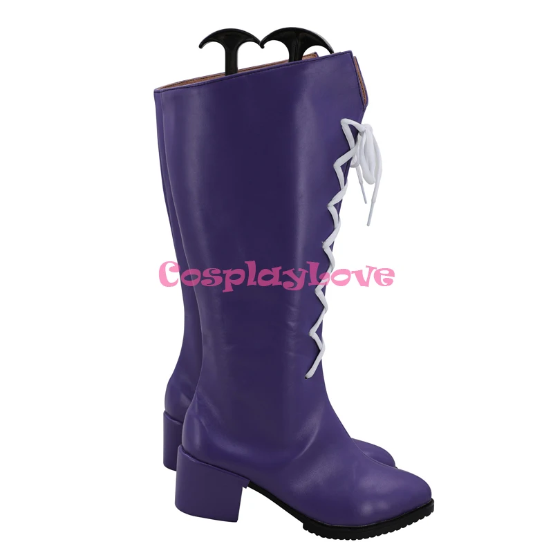 CosplayLove Custom Made Purple  Sailor Saturn Cosplay Shoes Long Boots For Girl Women Christmas Halloween