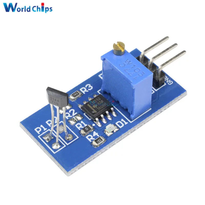 LM393 Hall Sensing Probe Hall Switch Sensor Module Motor Speed Test 5V/3.3V For Arduino Magnetic Detect Car