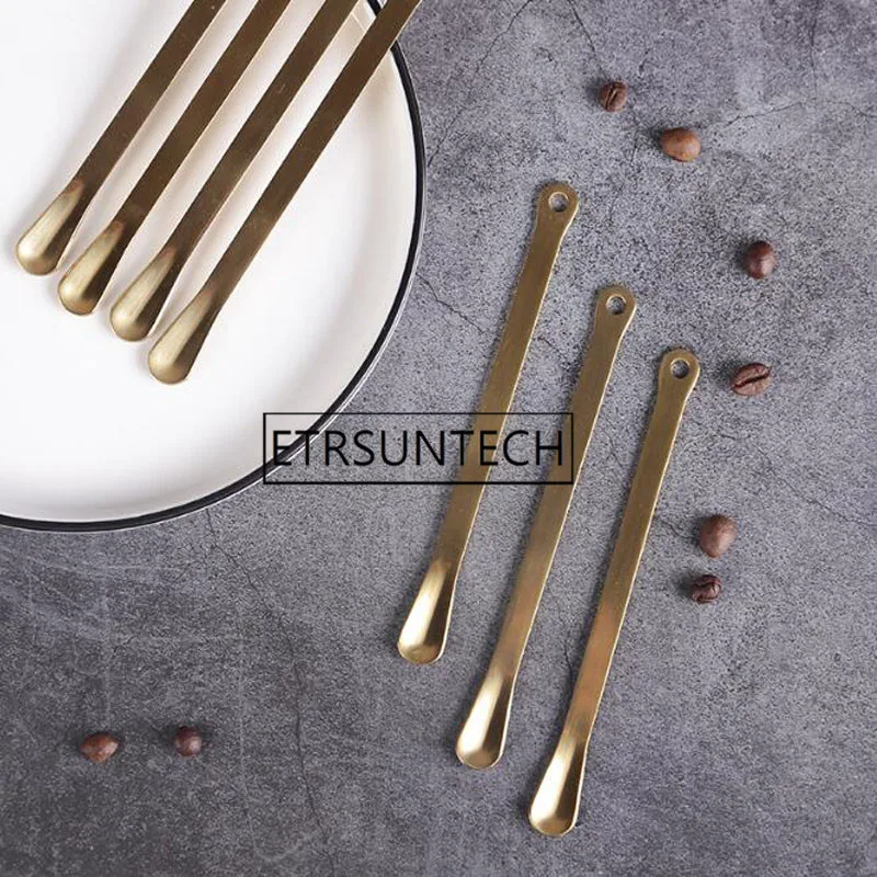 200pcs Stainless Steel Coffee Stirring Spoon Milk Mixing Spoon Teaspoon Restaurant Hotel Cafe Long Handle Small Spoon