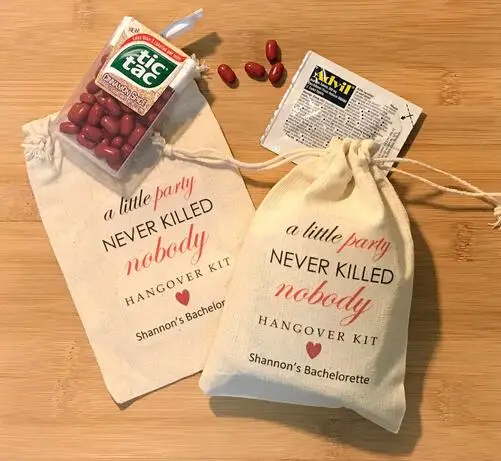 A Little Party Never Killed Nobody birthday wedding favor bags Bachelorette Hangover recovery Survival Kit party Candy pouches