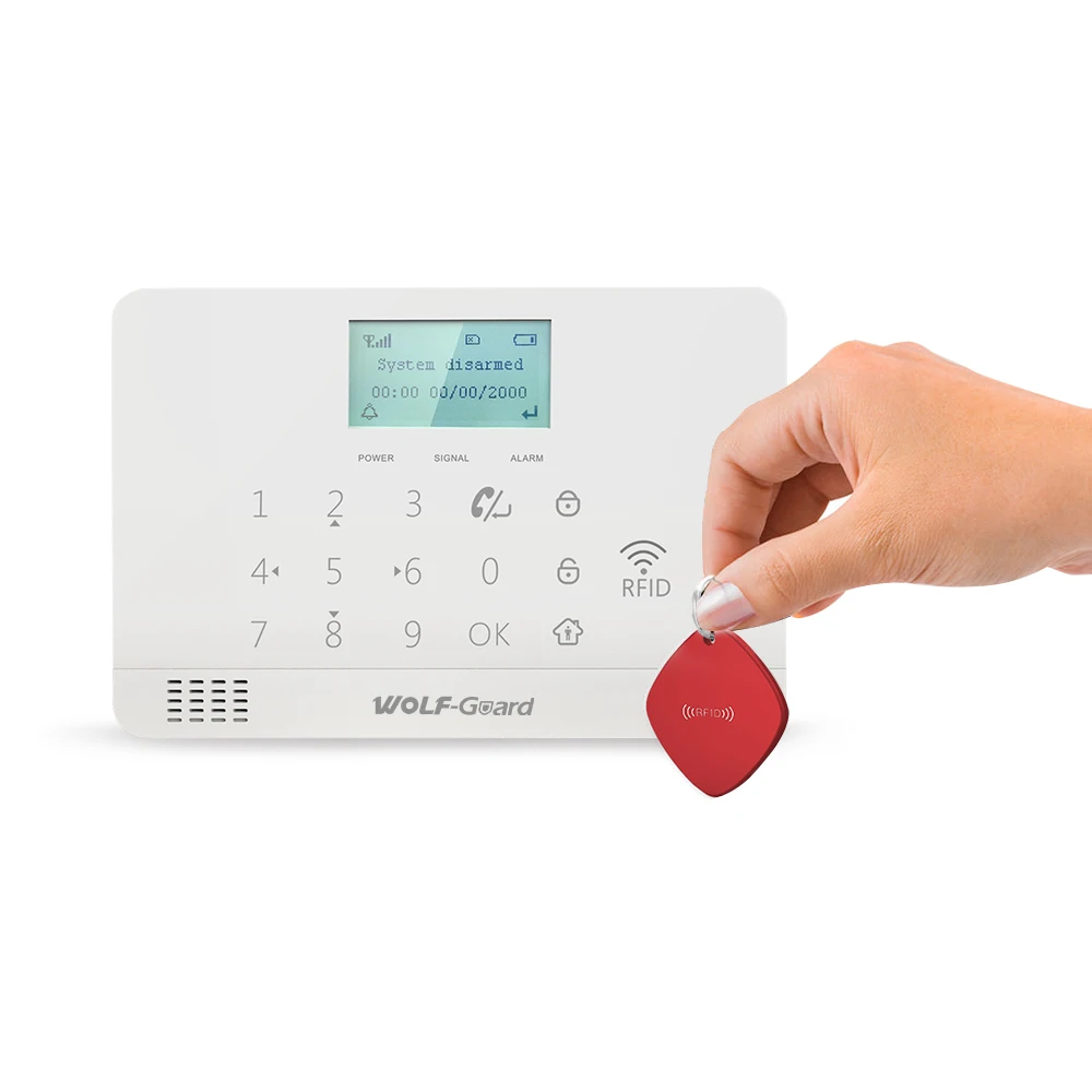 Wolf-Guard Diy Lcd Gsm Sms Wireless Home Alarm Security Inbraak System App Controle Deur/Raam Sensor Pir motion Detector