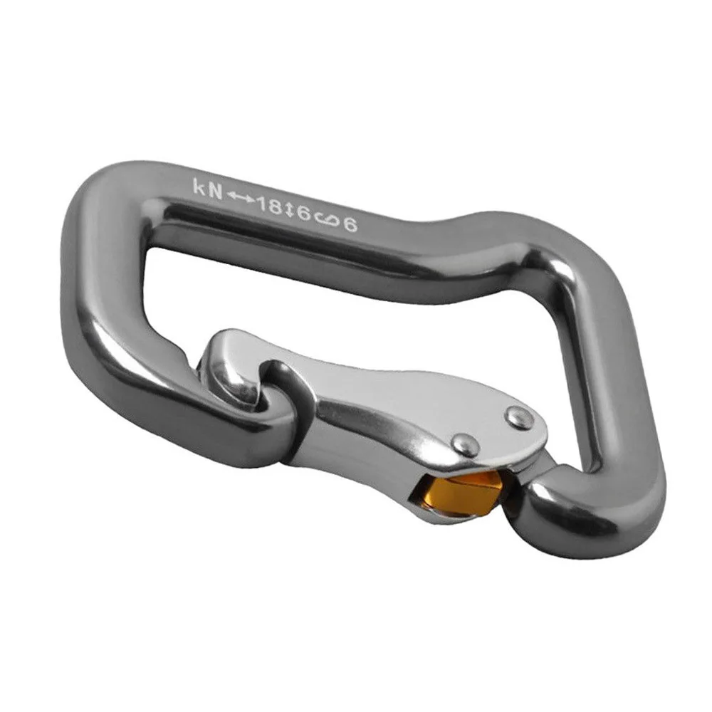 Aluminum Alloy Paragliding Paraglider Carabiner Press Auto Locking Paragliding Rectangular Reserve Parachute Buckle Hook