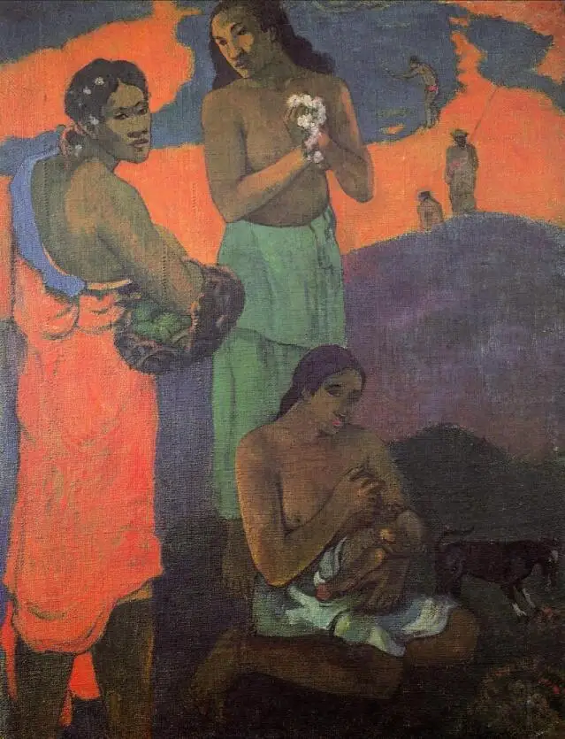 

High quality Oil painting Canvas Reproductions Maternity (Three Women on the Seashore) (1899) by Paul Gauguin hand painted