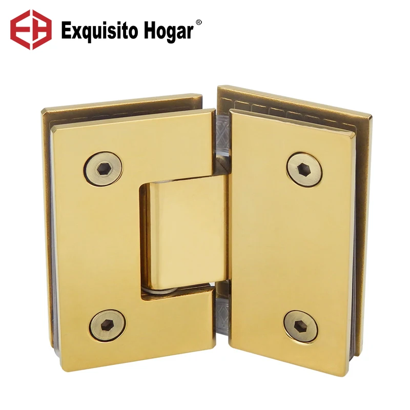 Glass Door Bathrooms Gold Stainless Steel 304 Wall Mount Black Glass Shower Door Hinge  (135 Degrees is open)