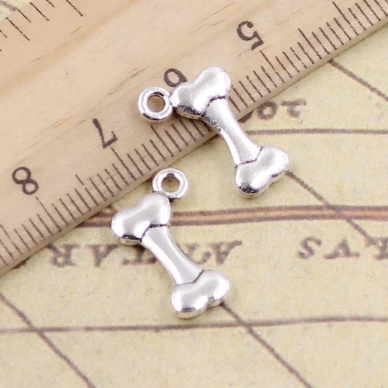 20pcs Charms Dog Bone 16x10mm Tibetan Bronze Silver Color Pendants Antique Jewelry Making DIY Handmade Craft