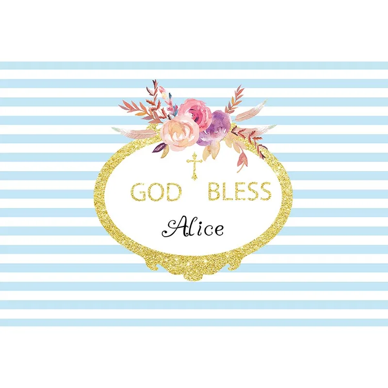  Communion Background for Photo Studio pink God Bless Birthday Flower Banner Decor Backdrops Photography 692