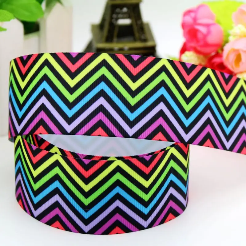 DUWES 1,5 'шеврон печатная grosgrain лента hairbow головные уборы вечерние украшения diy оптом 38 мм D515