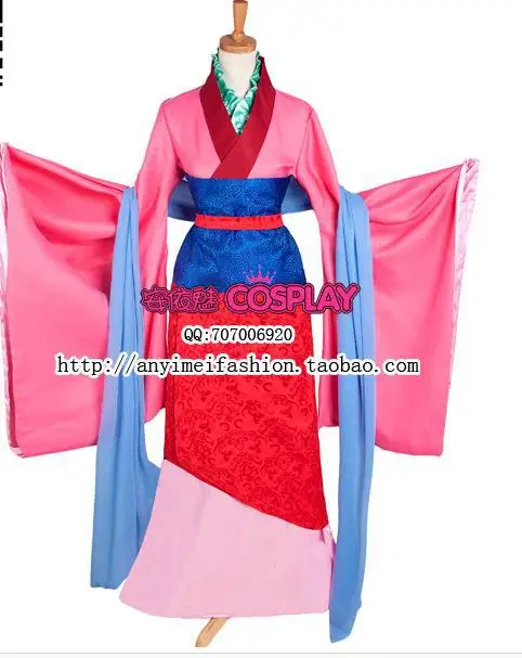 Asian mulan Princess Costume Mulan Princess Dress Cosplay Costume Halloween Party