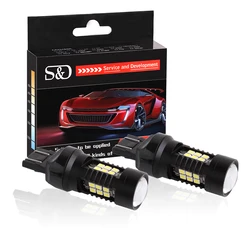 2pcs 1200Lm T20 7443 LED Bulbs 7440 W21/5W LED Car Lights Turn Signal Brake light Parking light Auto Fog Lamps Red Amber
