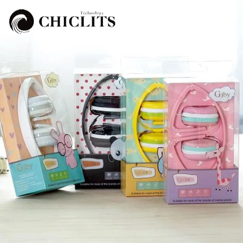 Chiclits Cute Girls Stereo Headphones Candy Color Foldable Kids Headset Earphone for Xiaomi Mobile Phone Mp3 Tablet Laptop Gift