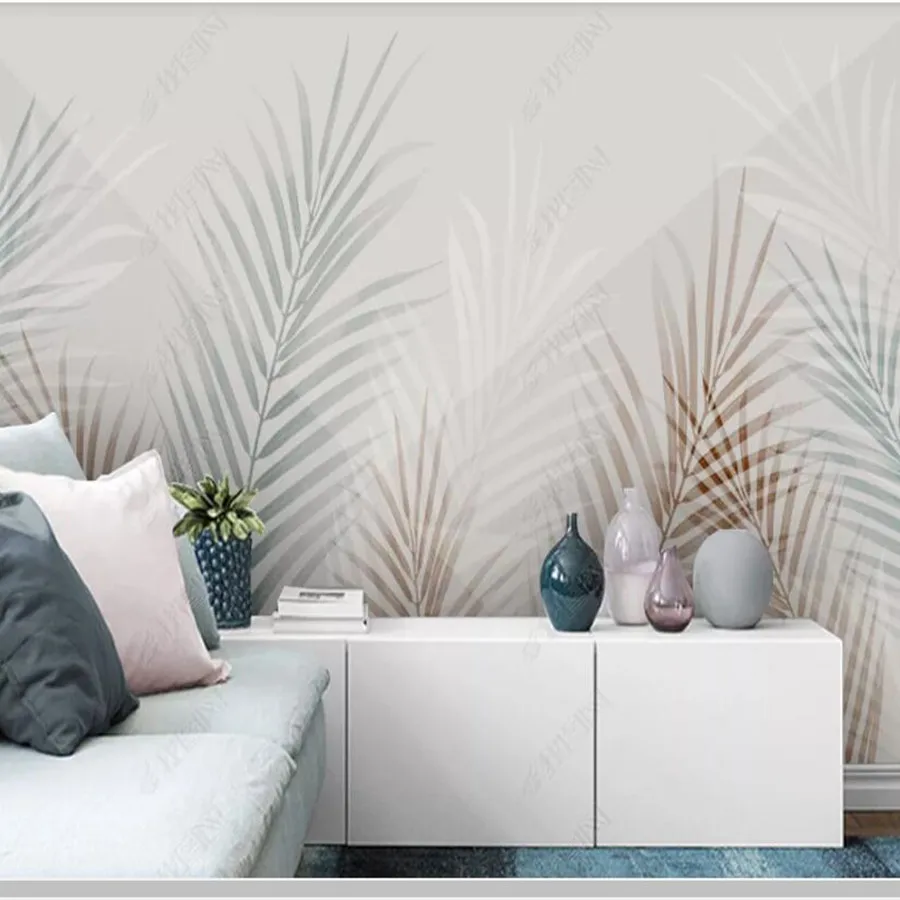 

Modern simple plants 3d wallpaper papel de parede,living room sofa TV wall bedroom wall papers home decor restaurant bar mural