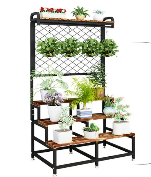 Household flower rack multi-layer indoor special price flower rack save space new balcony decoration greenish condole