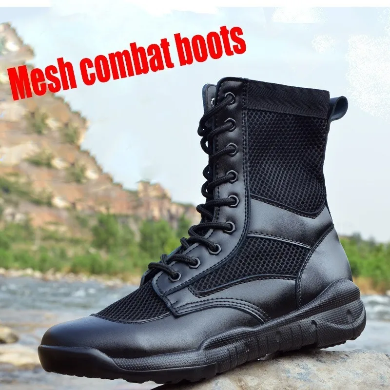 Men Outdoor Waterproof Hiking Shoes Male Desert Mesh   Boots For Non-slip Wear Sports Climbing Winter Shoes