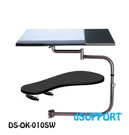 Multifunctional Full Motion Chair Clamping Keyboard/Laptop Desk Holder+ Square Mouse Pad +Chair Arm Clamping Mouse Pad