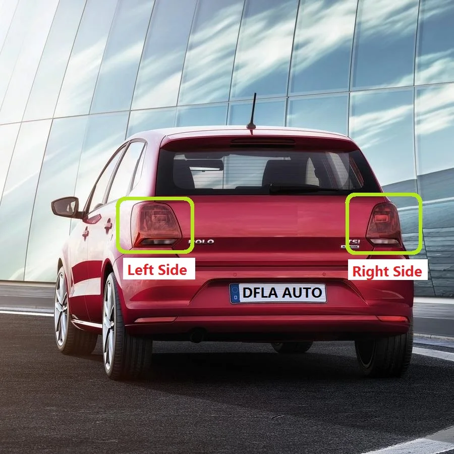 Luz trasera izquierda para coche, accesorio para VW Polo 6C Hatchback 2014, 2015, 2016, 2017