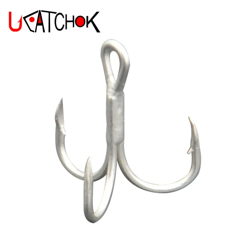 10pcs/Box 1#2#4#6#8# 10#Super Sharp Origin three anchors treble hook High Carbon Steel blood slot triple hook naked barbed