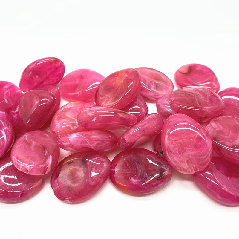 New 10pcs/lot 25mm Water Droplets Acrylic Beads Spacer Loose Beads For Jewelry Making DIY Bracelet Earring#QW08