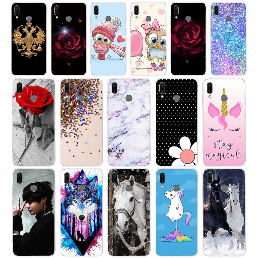 B silicone case for huawei honor 8x Case 6.5 inch Soft TPU Back Cover for huawei honor 8x Protect Phone shell Coque painting