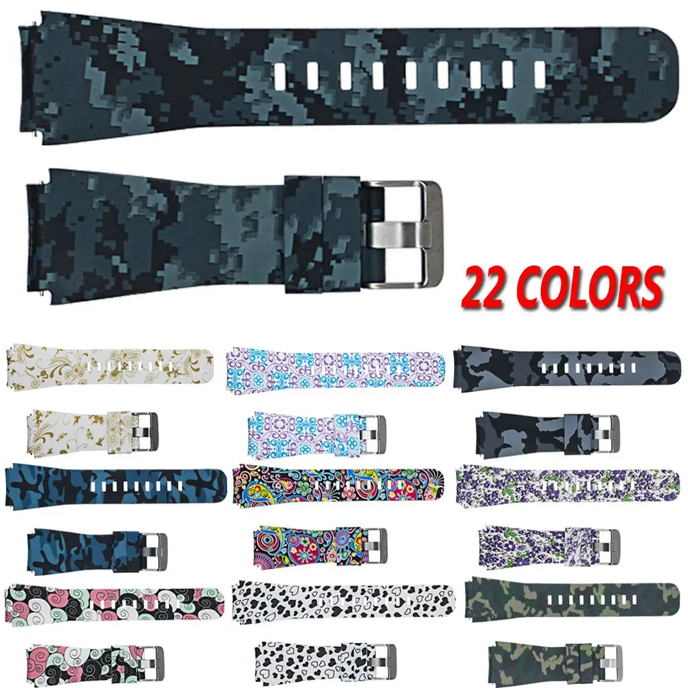 Sport Silicone Band for Huawei Honor Watch GS Pro Strap Watchband 22mm Printing Replacement Bracelet Wristband ремешок Correa